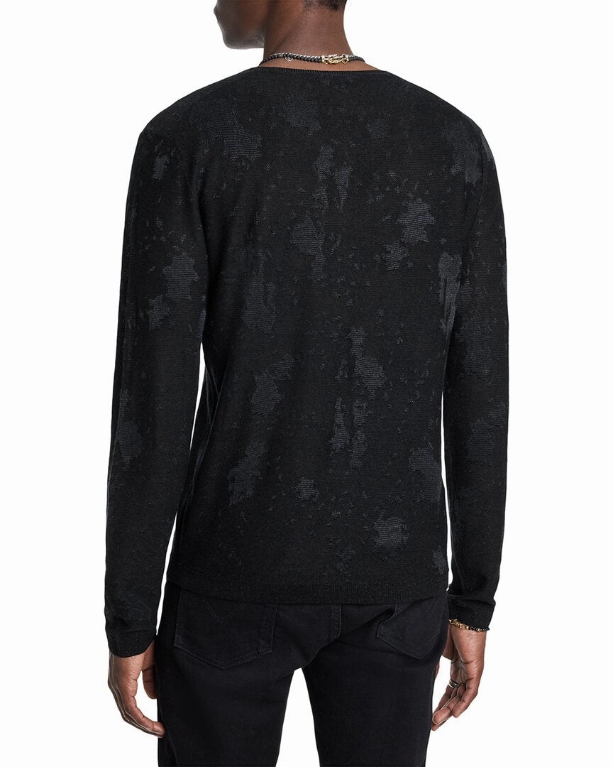 John Varvatos Agustin Regular Fit Linen & Wool-Blend Henley