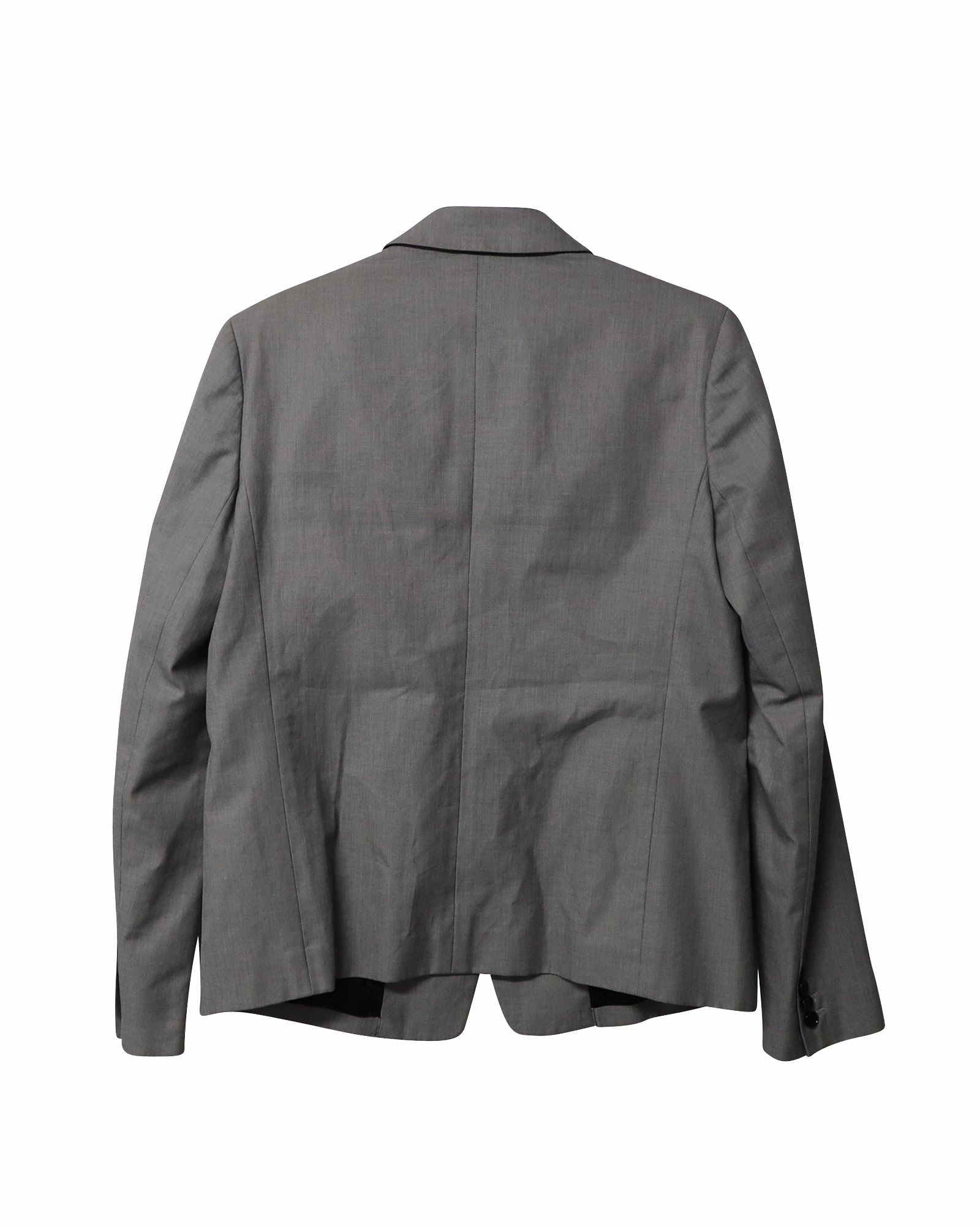 Joseph Single Breasted Blazer in Grey Cotton