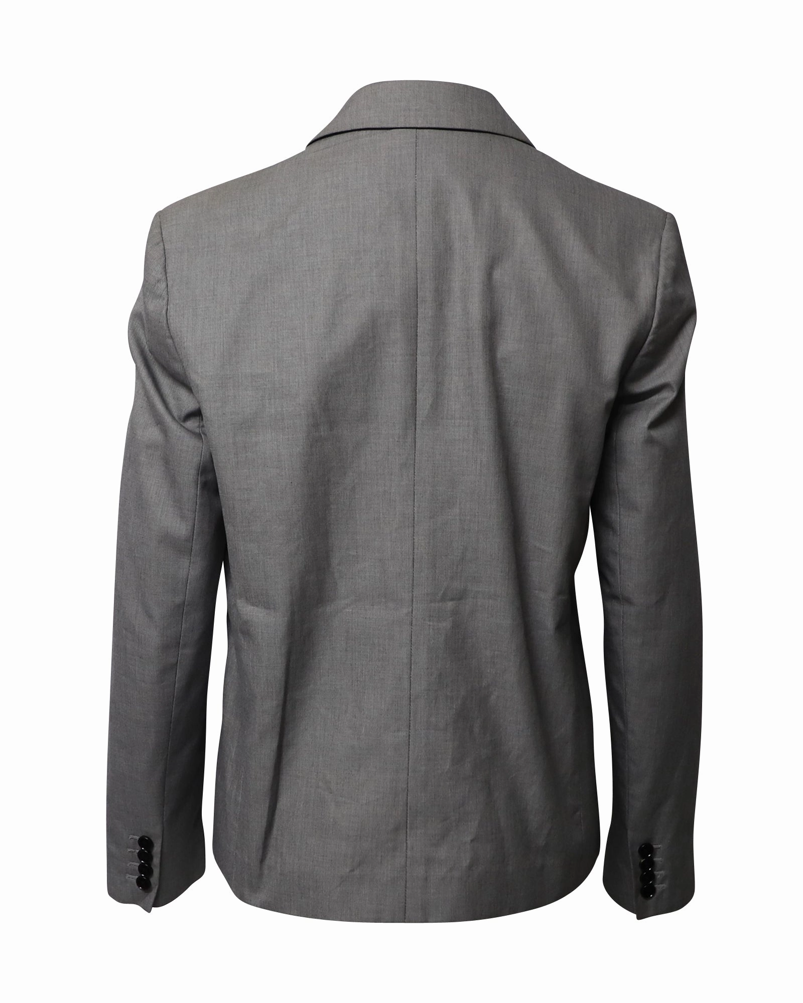 Joseph Single Breasted Blazer in Grey Cotton