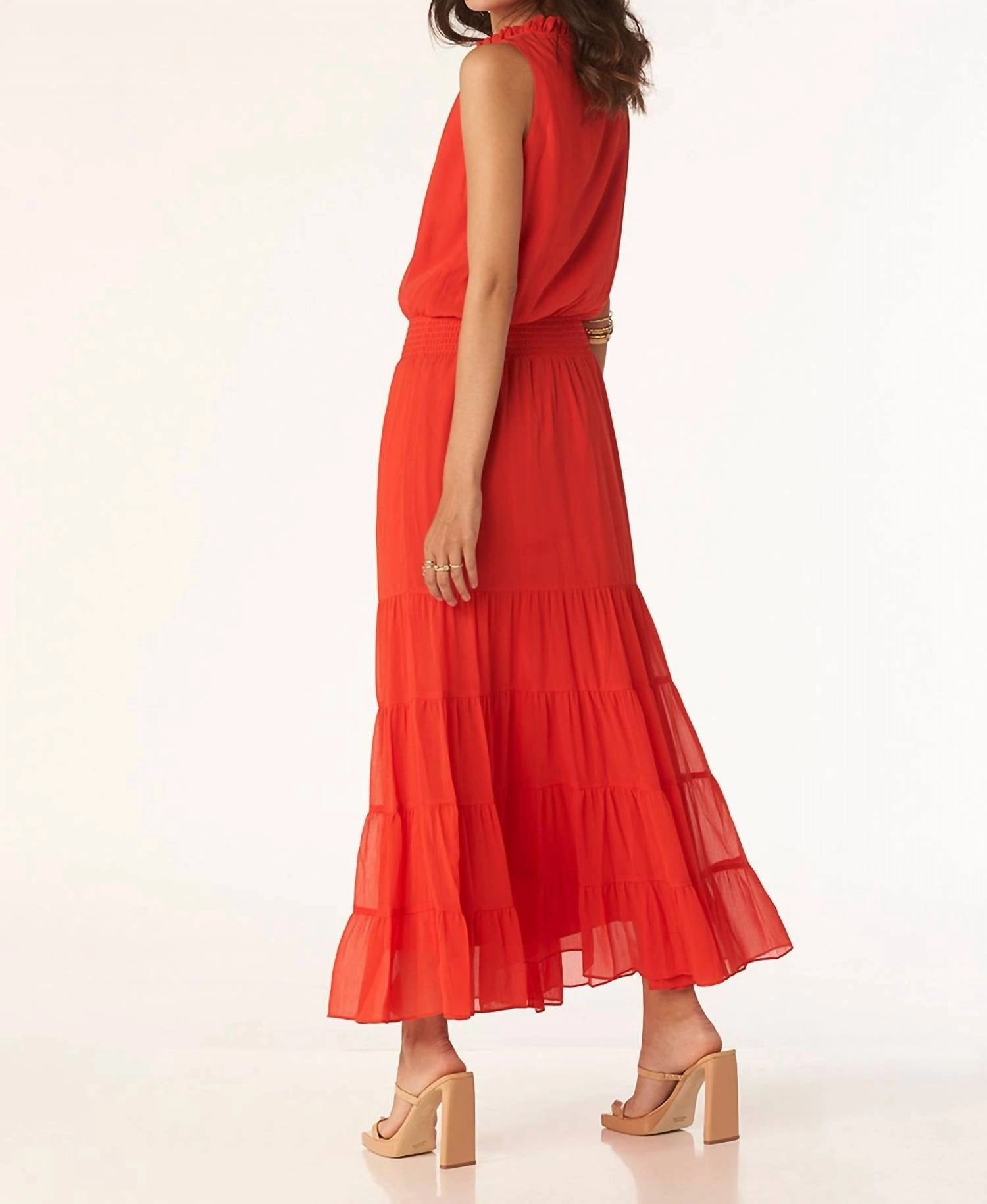 Julie Dress In Fiery Red