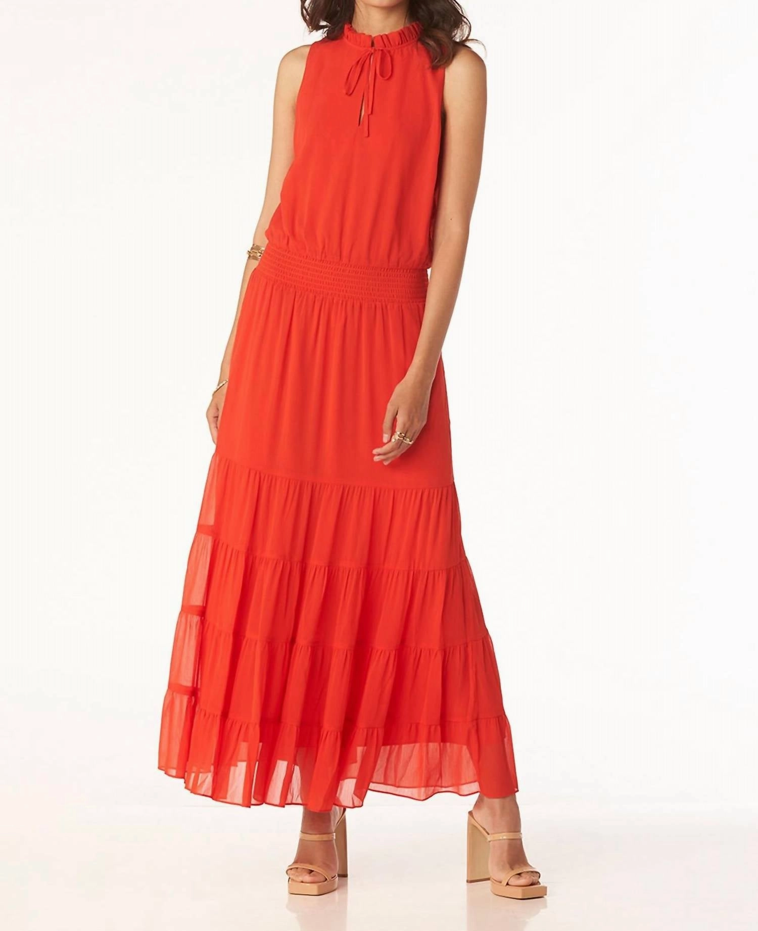 Julie Dress In Fiery Red