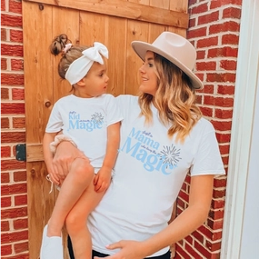 Just A Mama & Kid Who Love The Magic Matching T-shirts Holiday Collection - holiday outfits clearance