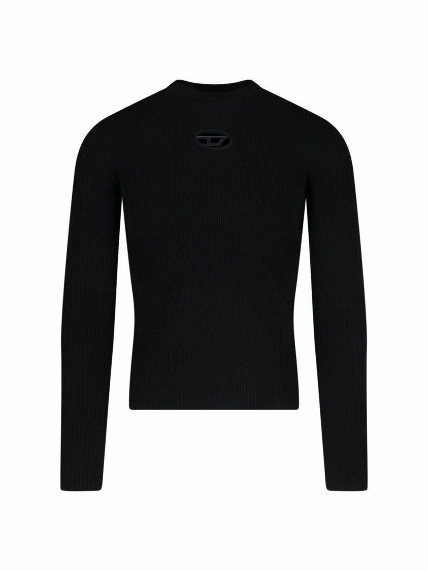 K-Zackary" Knit Top - Black designer sweaters outlet