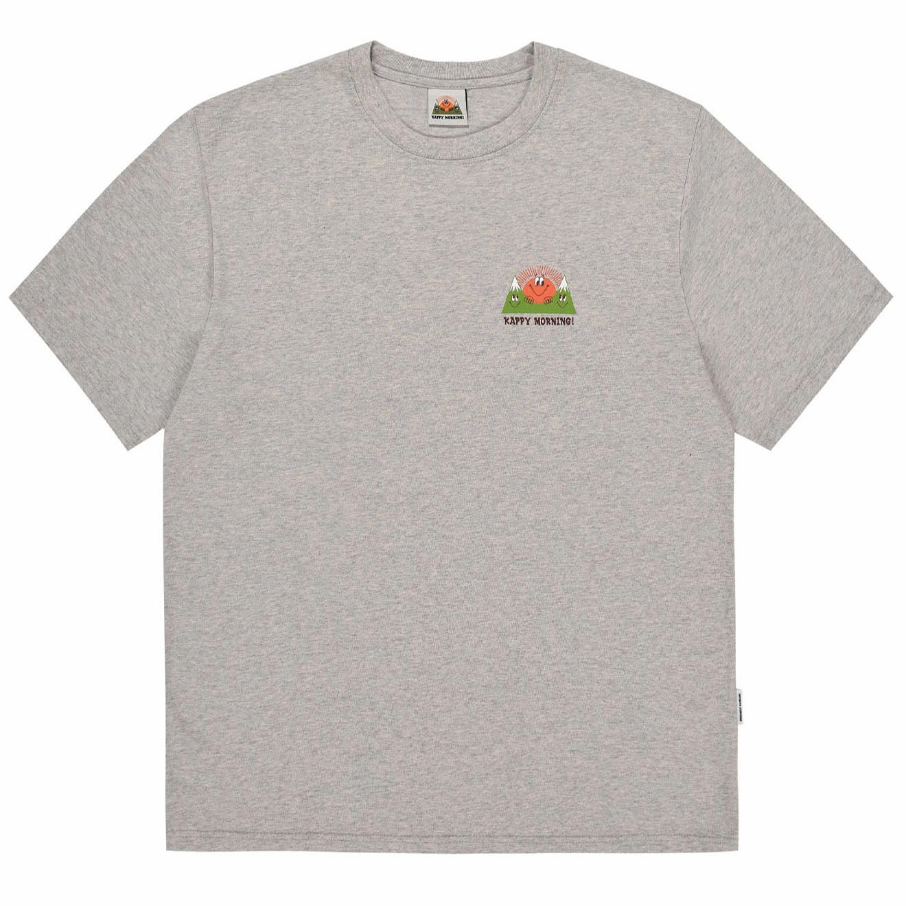 Kappy Kappy Morning Half T-Shirt Toru Fukuda Edition Melange Gray henley shirts online