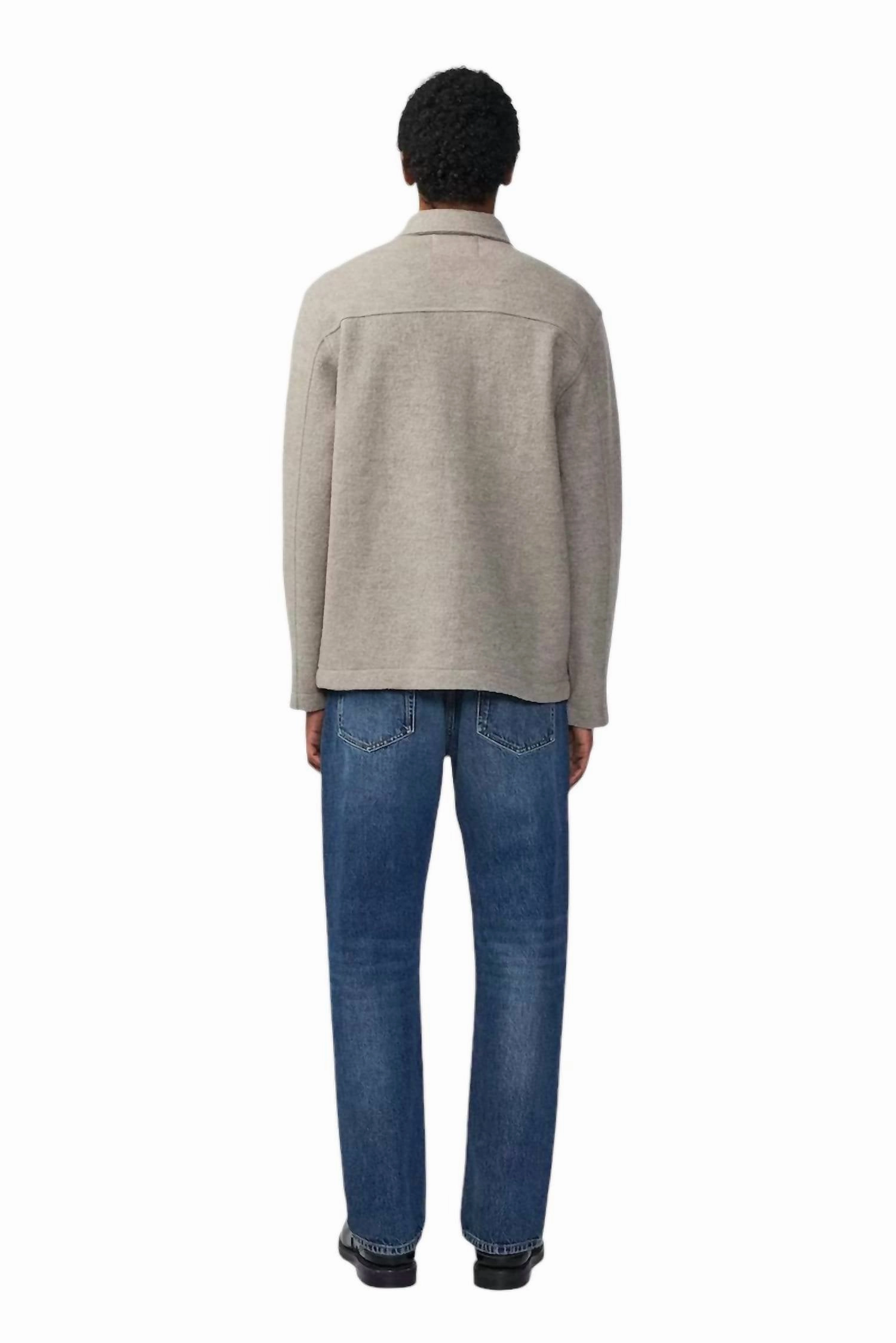 Kian Merino Jacket In Khaki Beige