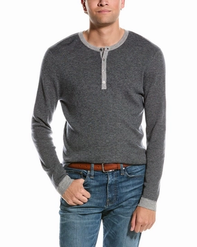 Kier   J Wool & Cashmere-Blend Henley chunky knit discount