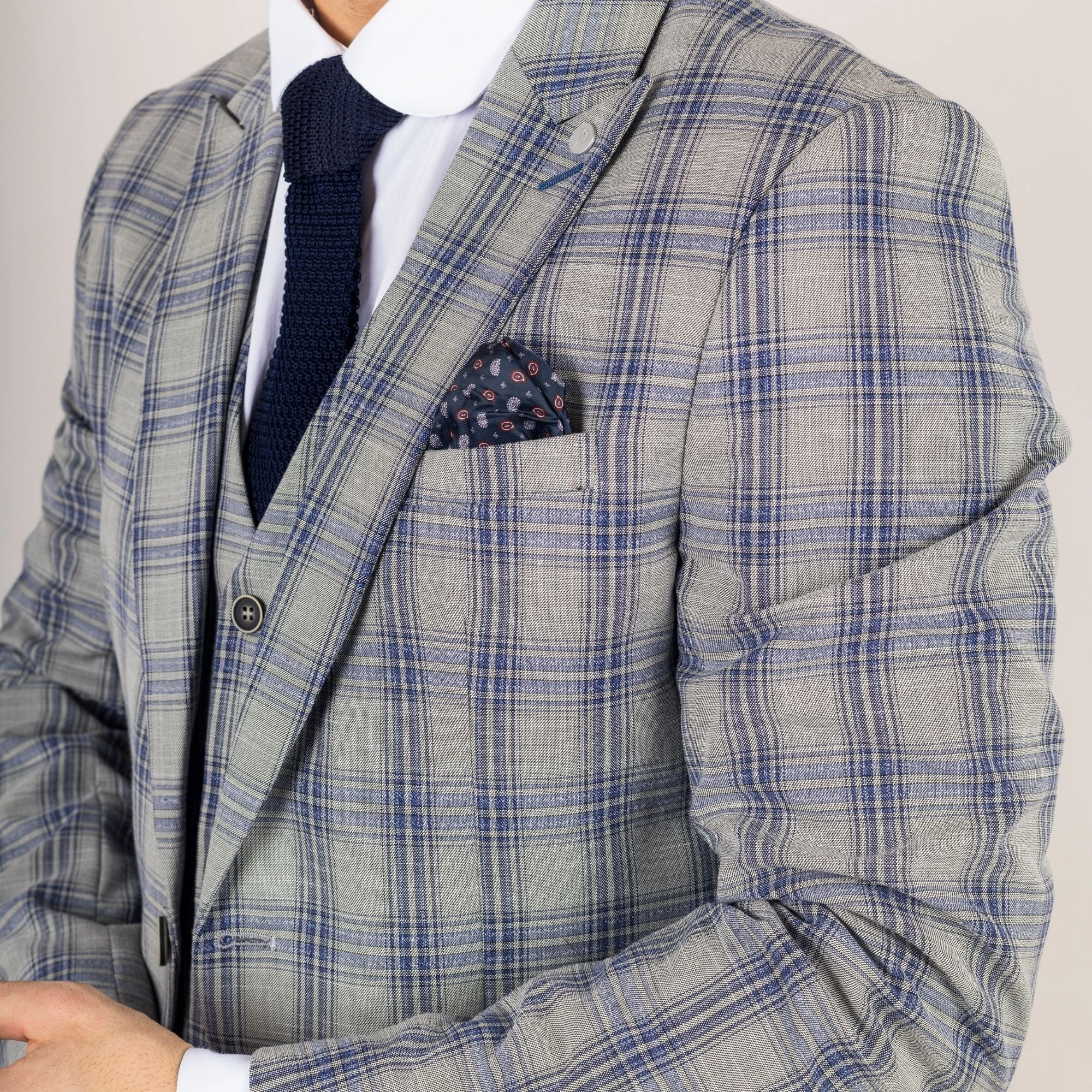 Knight 3 Piece Checked Suit