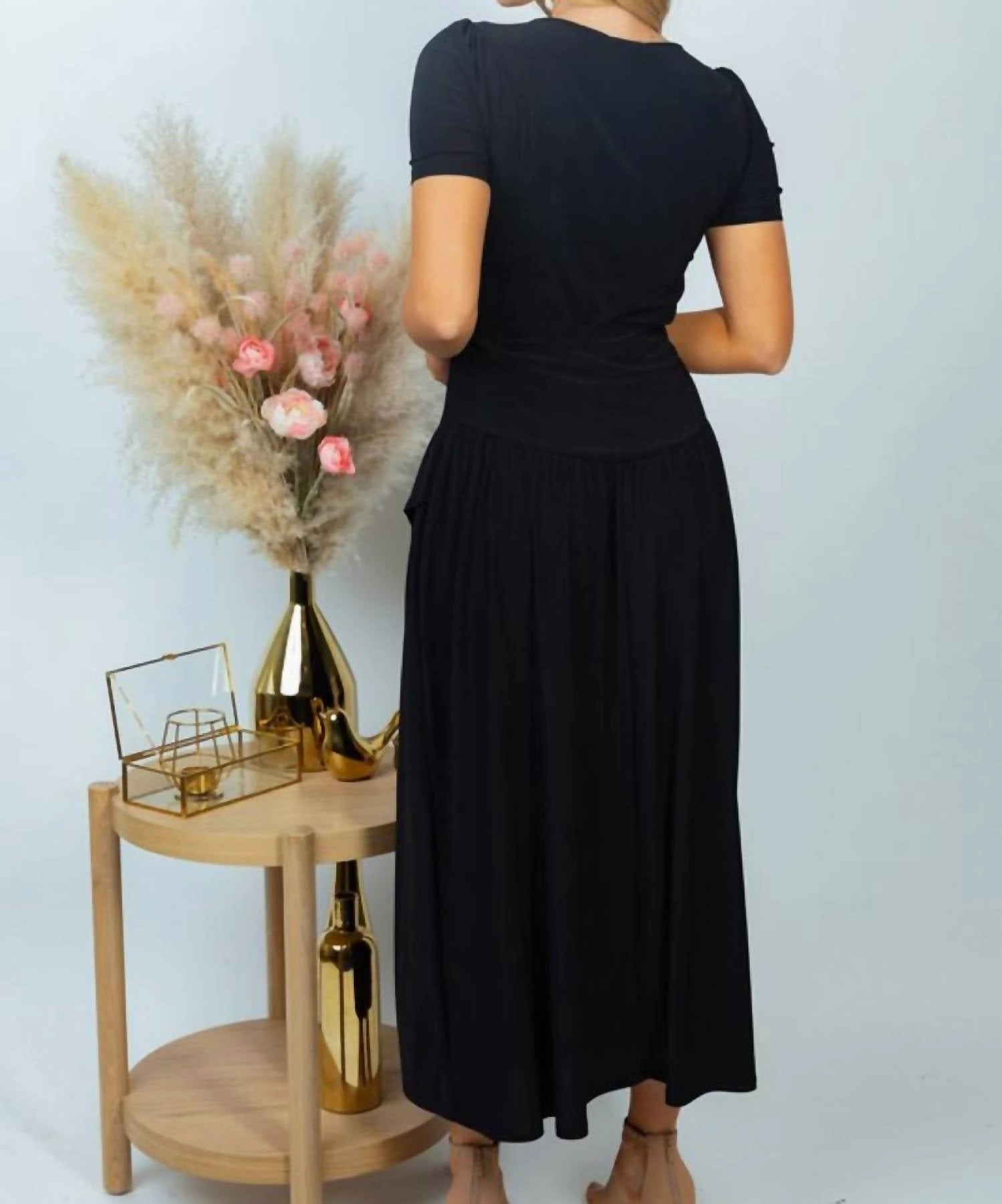 Knit Set Top In Black