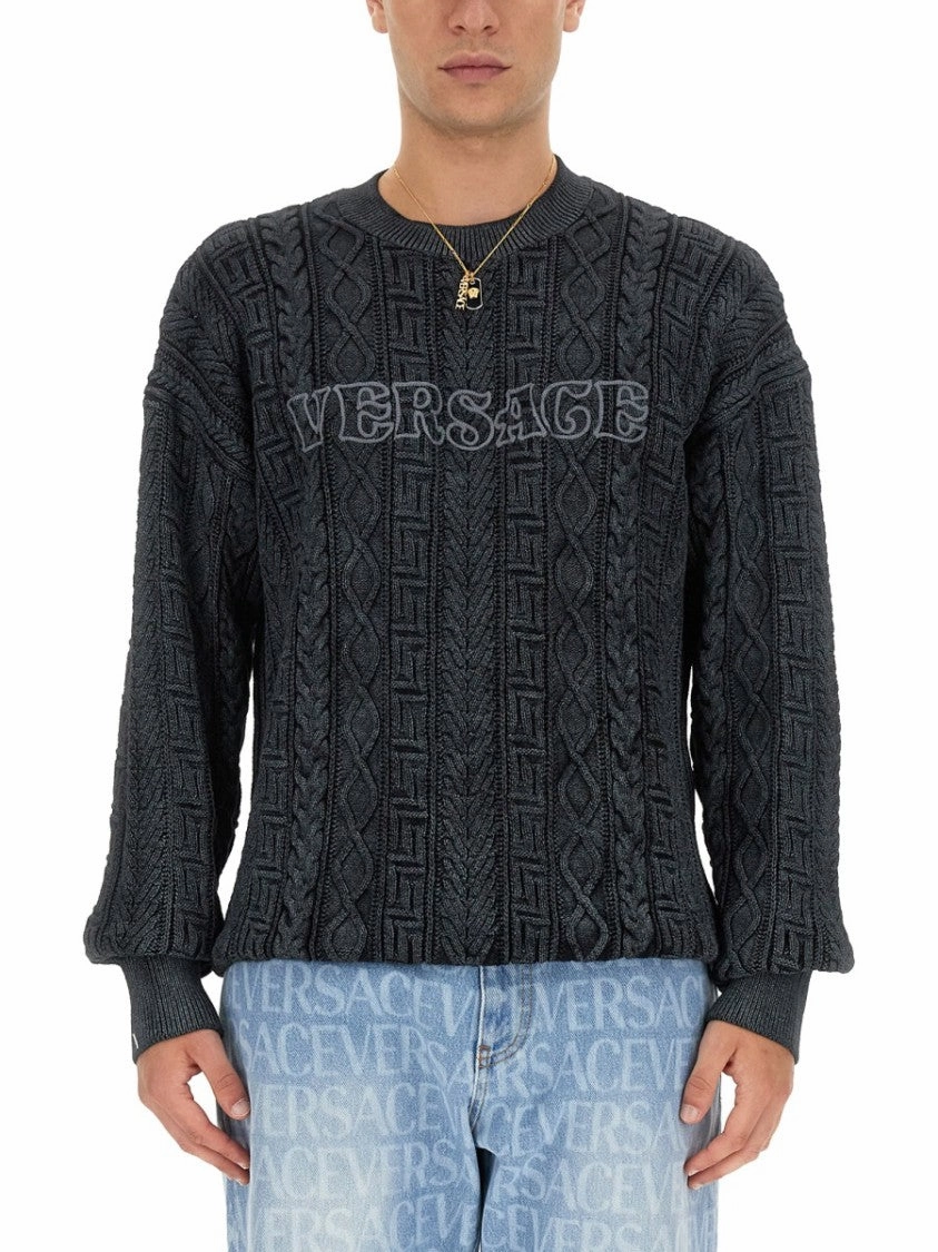 Knit With Greek Braid Work designer sweaters outlet