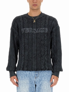 Knit With Greek Braid Work designer sweaters outlet