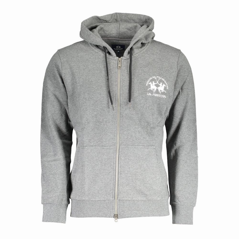 La Martina Chic  Hooded Sweatshirt with Embroidery Men's Detail