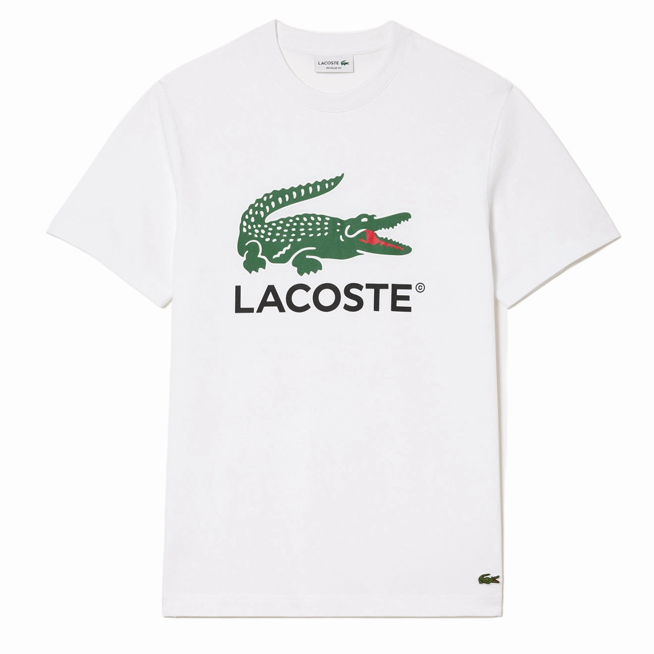 Lacoste Cotton Jersey Signature Print T-Shirt White henley shirts online