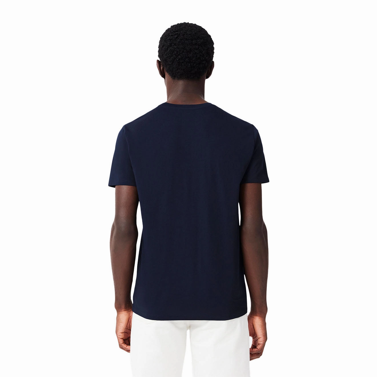 Lacoste Crew Neck Pima Cotton T-Shirt Navy Blue