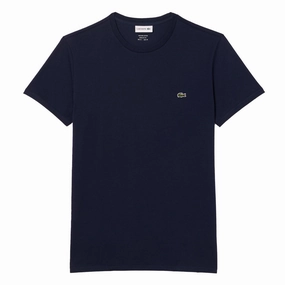 Lacoste Crew Neck Pima Cotton T-Shirt Navy Blue henley shirts online