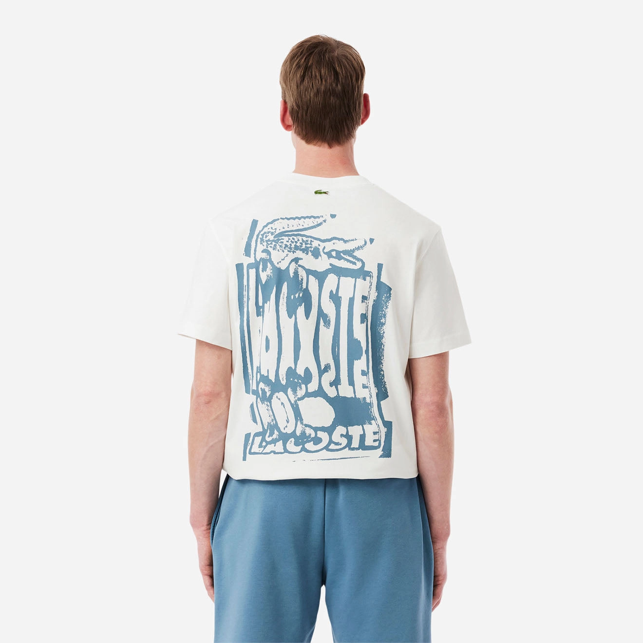 Lacoste Crocodile Blur Graffiti S/S Tee Flour / Limestone