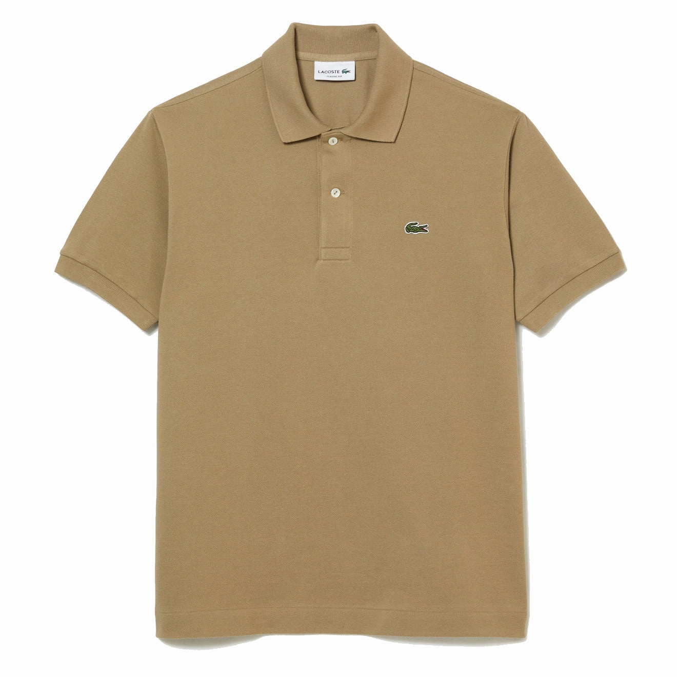 Lacoste Original S/S L.12.12 Petit Piqu Cotton Polo Shirt Beige mens t-shirts outlet