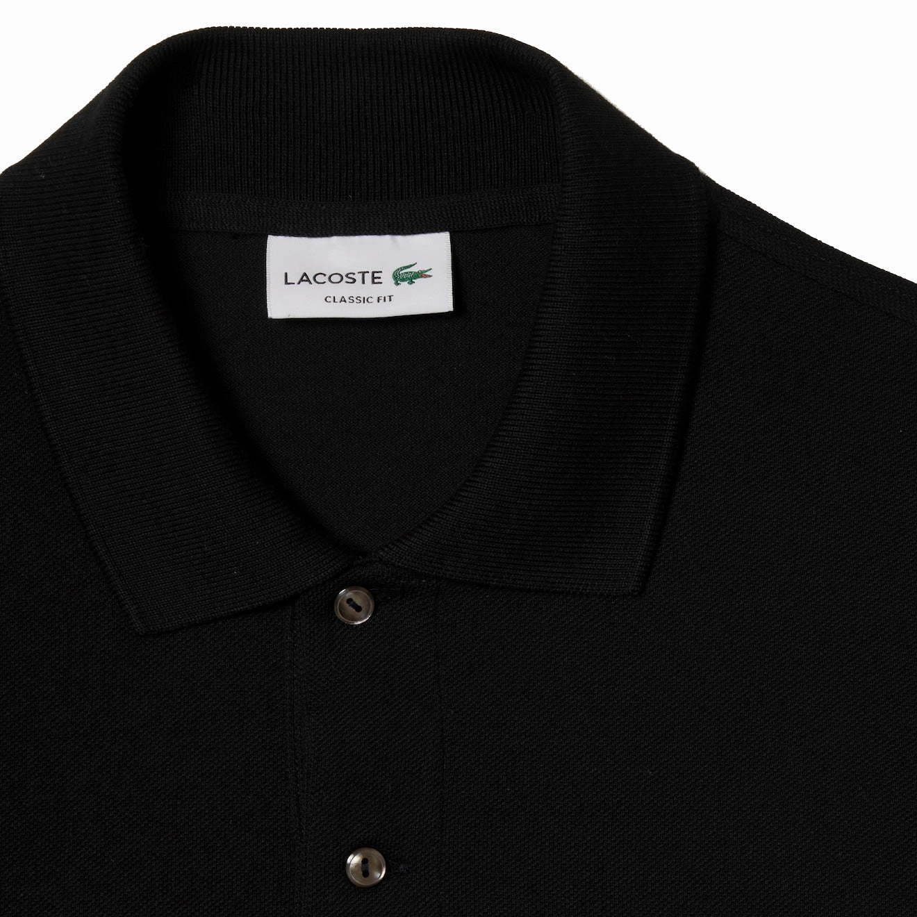 Lacoste Original S/S L.12.12 Petit Piqu Cotton Polo Shirt Black