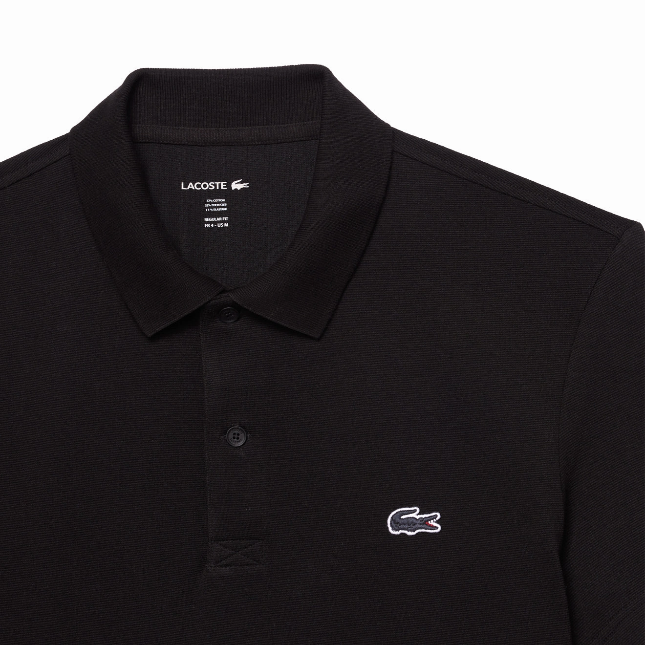 Lacoste Regular Fit Cotton Polo Shirt Black