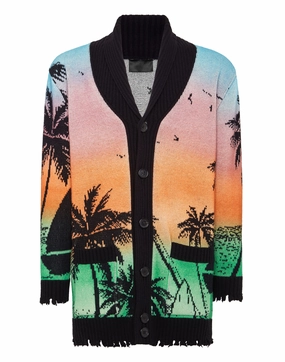 Lambswool Oversize Cardigan Hawaii chunky knit discount