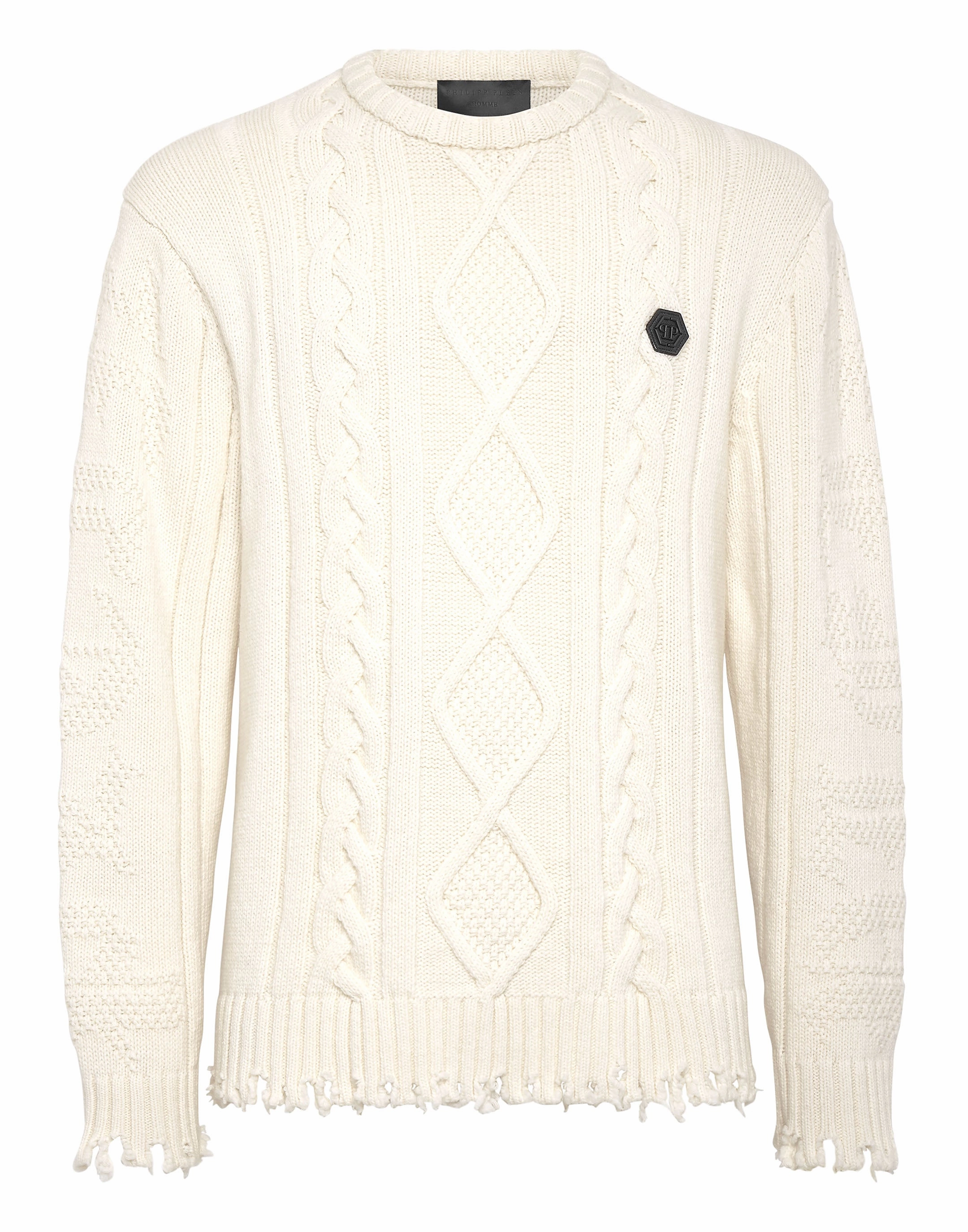 Lambswool Pullover Round Neck LS Skull&amp;Bones