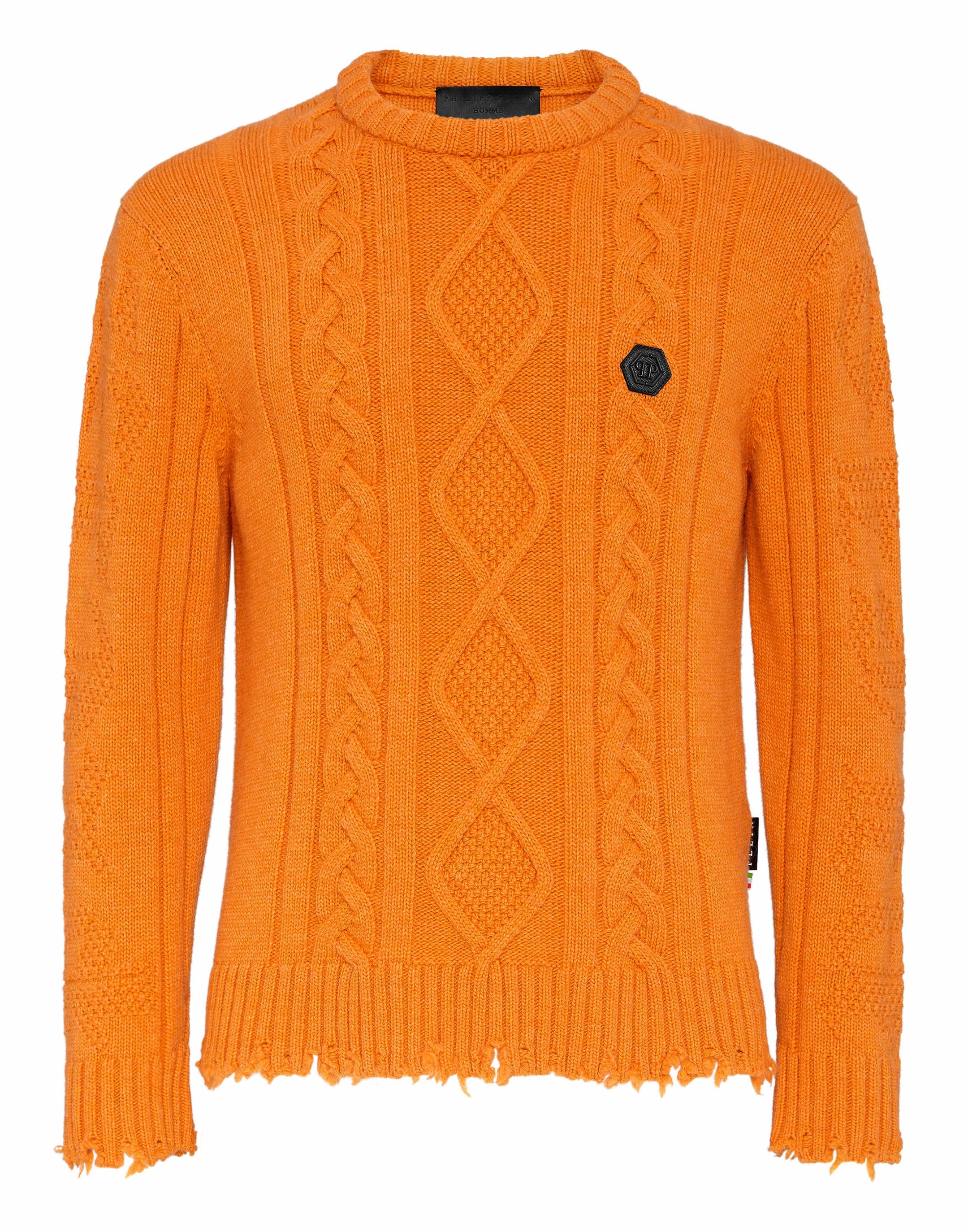 Lambswool Pullover Round Neck LS Skull&amp;Bones