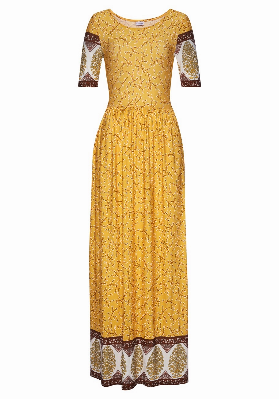 LASCANA Women's Scoop Neck Maxi Dress