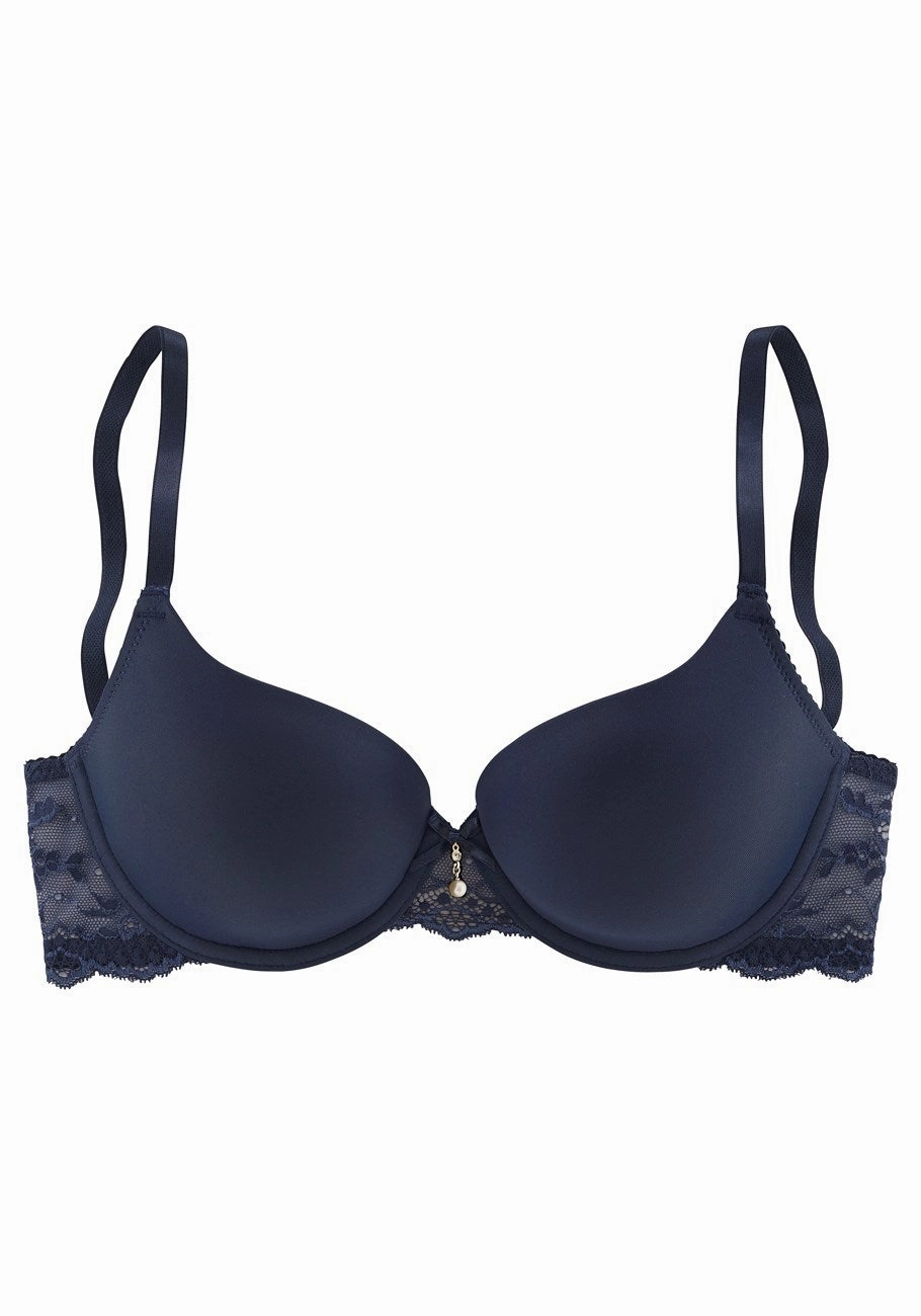 LASCANA Women's Underwire Lace Insert Bra
