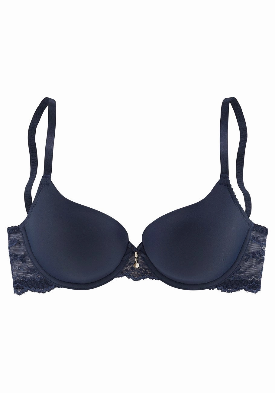 LASCANA Women's Underwire Lace Insert Bra