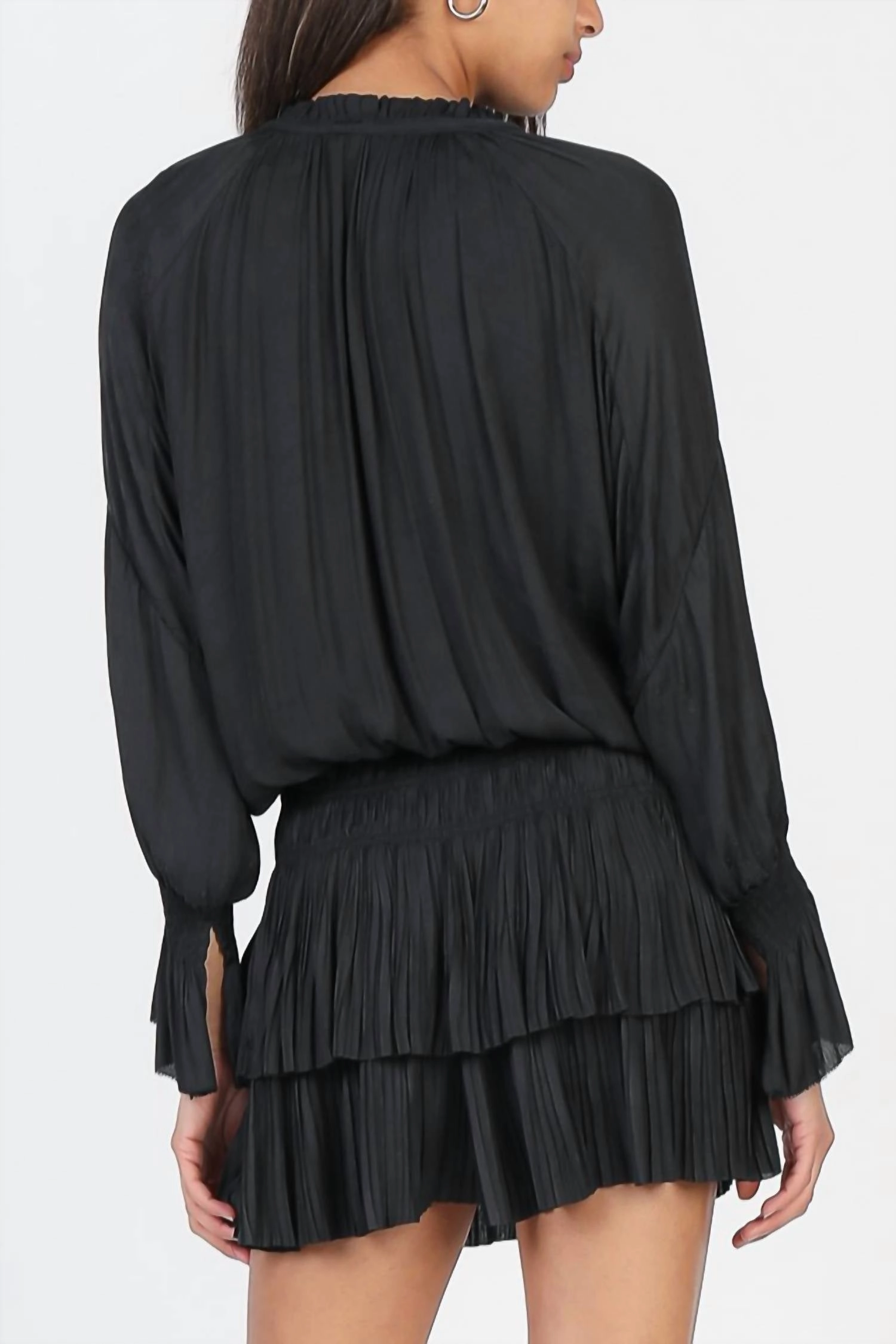 Laurel Jacquard Midi Dress In Black