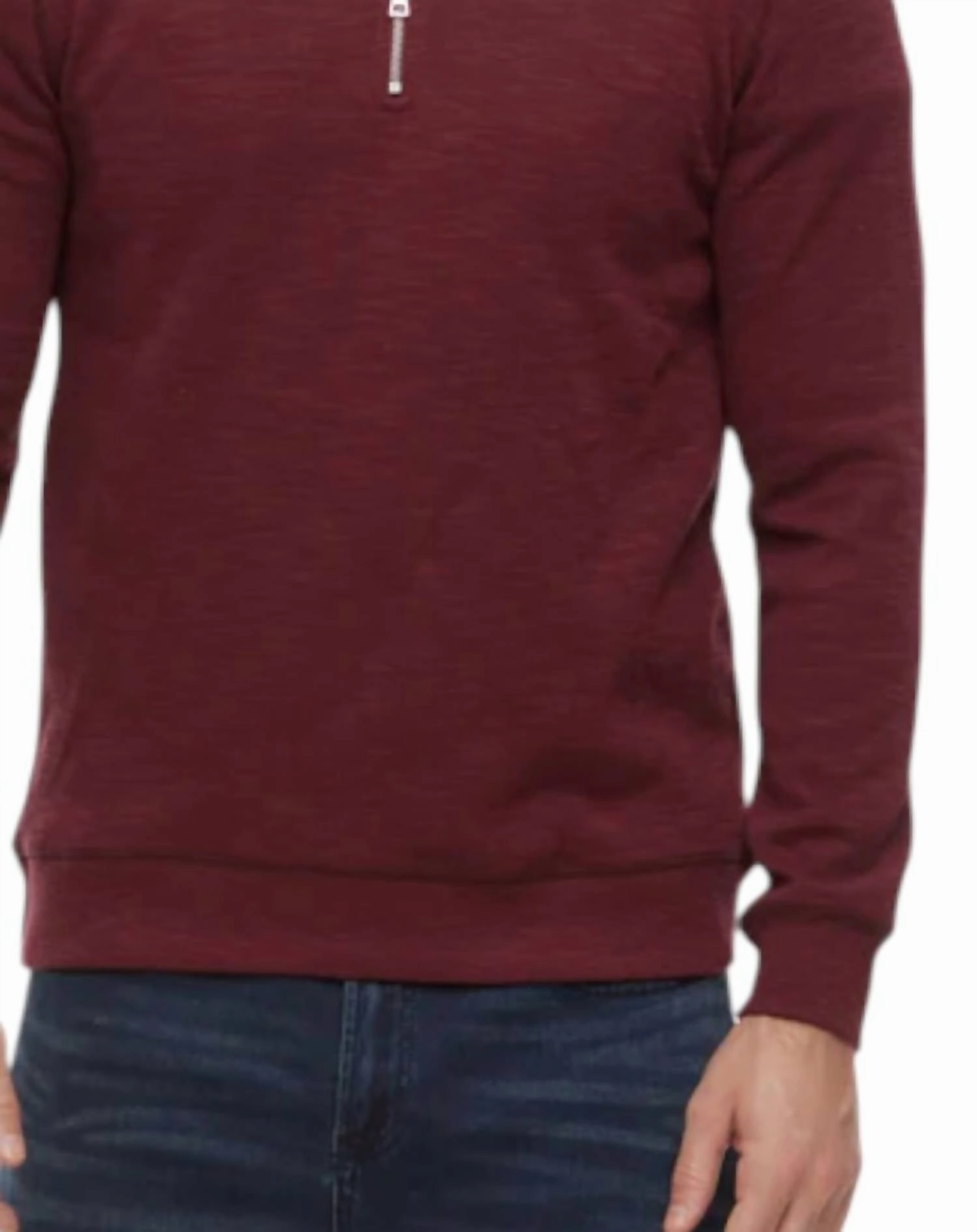 Lavelle 1/4 Zip Pullover Sweater In Maroon