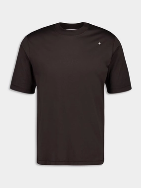 Lead Grey Mercerized Cotton Jersey T-Shirt Tops Mens - flannel shirts
