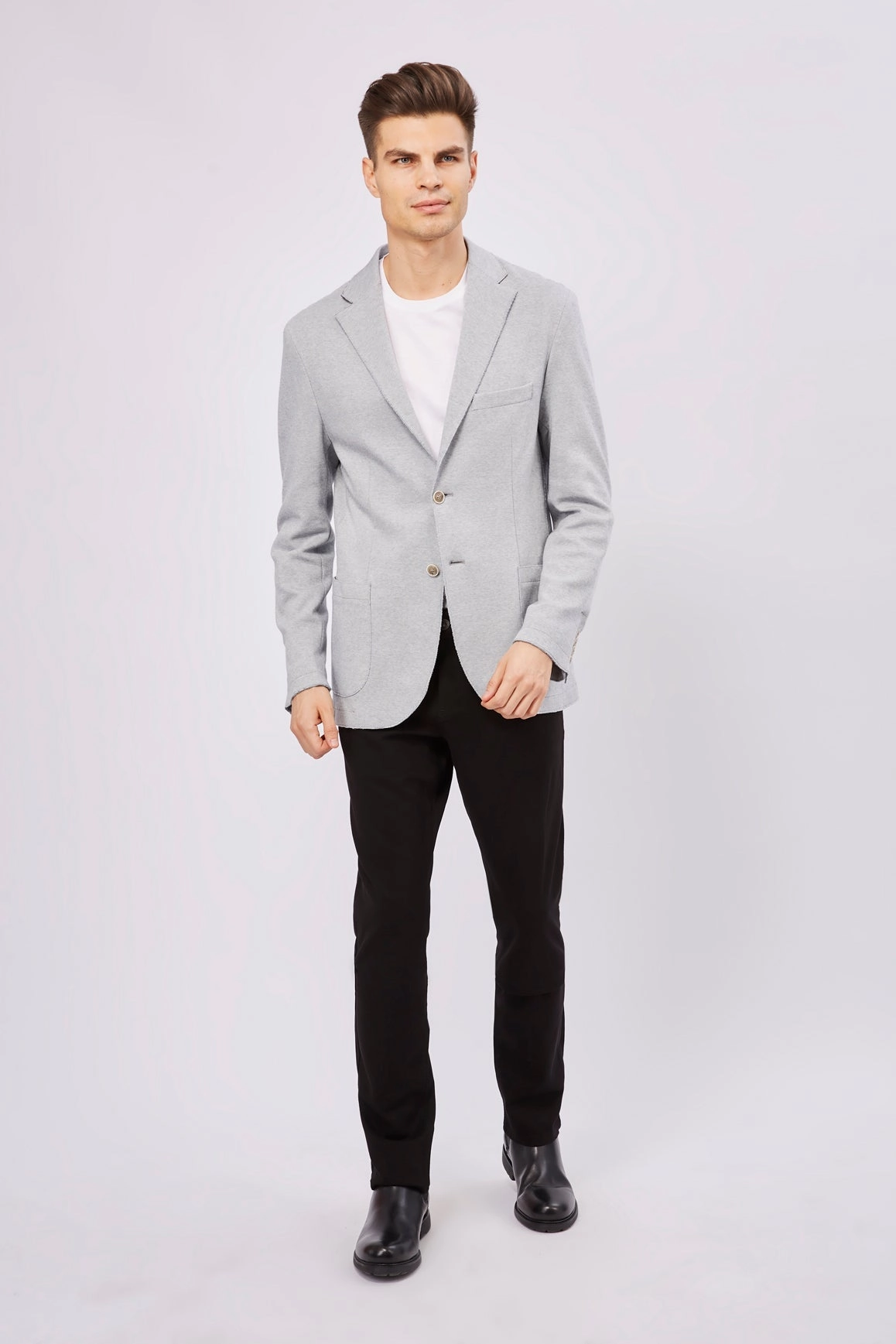 Leo Baby Blue Knit Sportcoat