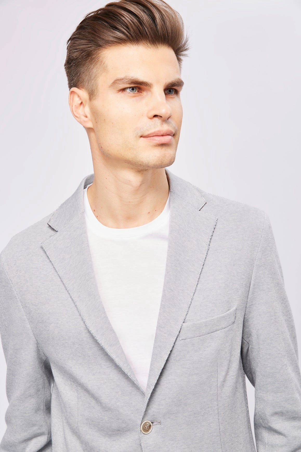 Leo Baby Blue Knit Sportcoat