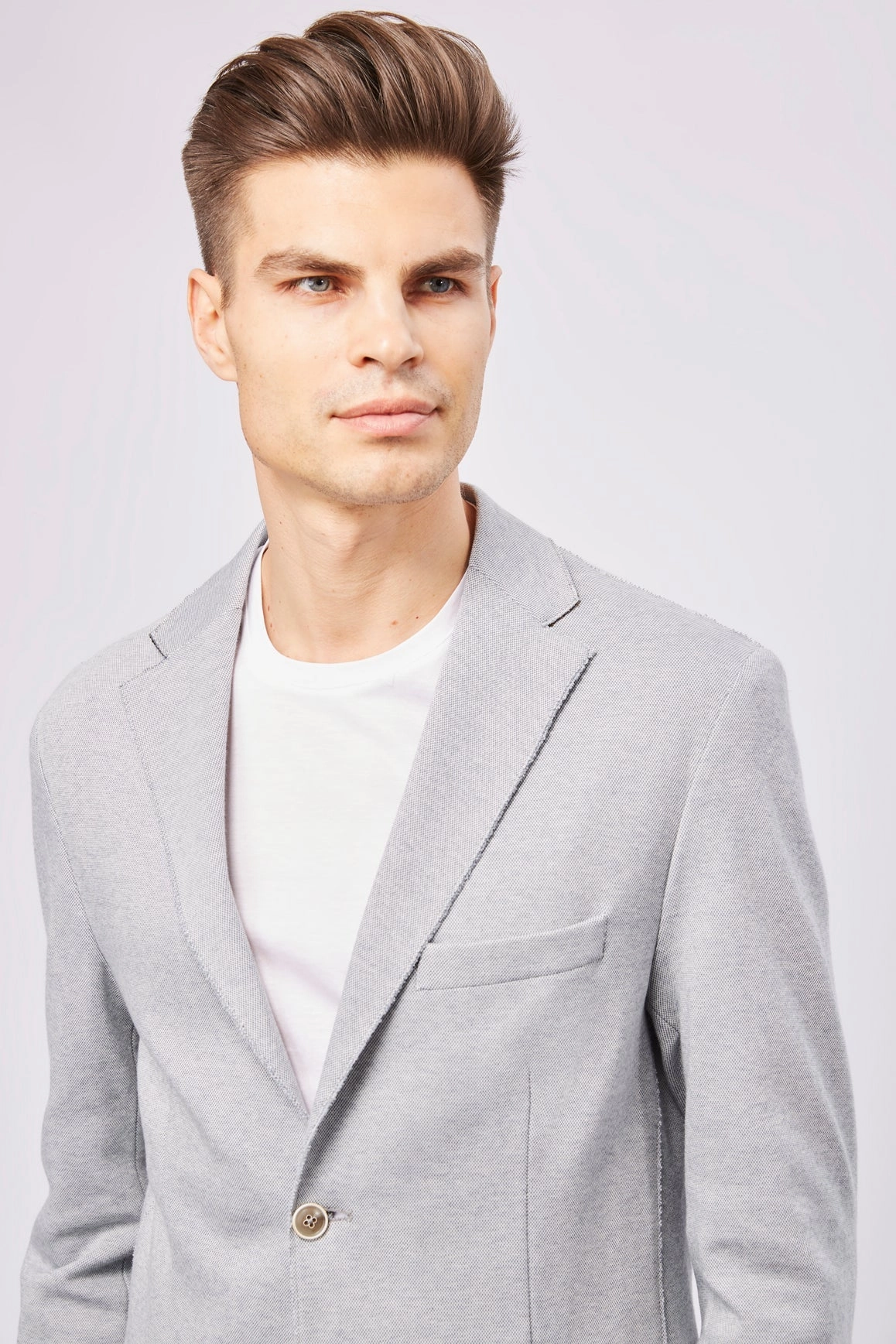 Leo Baby Blue Knit Sportcoat