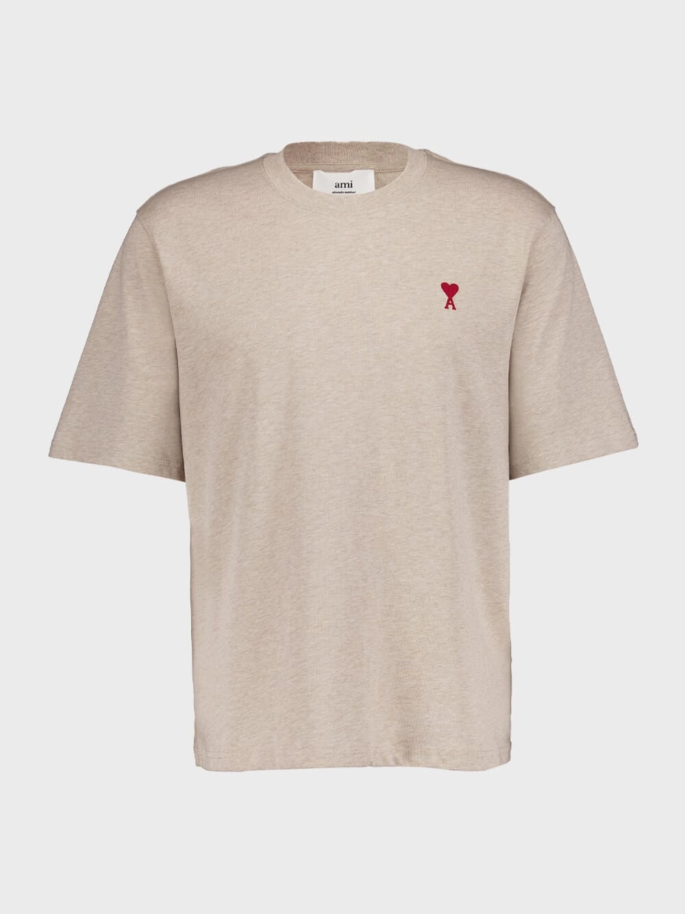 Light Beige Cotton T-Shirt Tops Mens - flannel shirts
