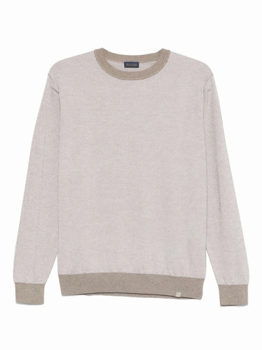 Light Beige Crew Neck Sweater designer sweaters outlet