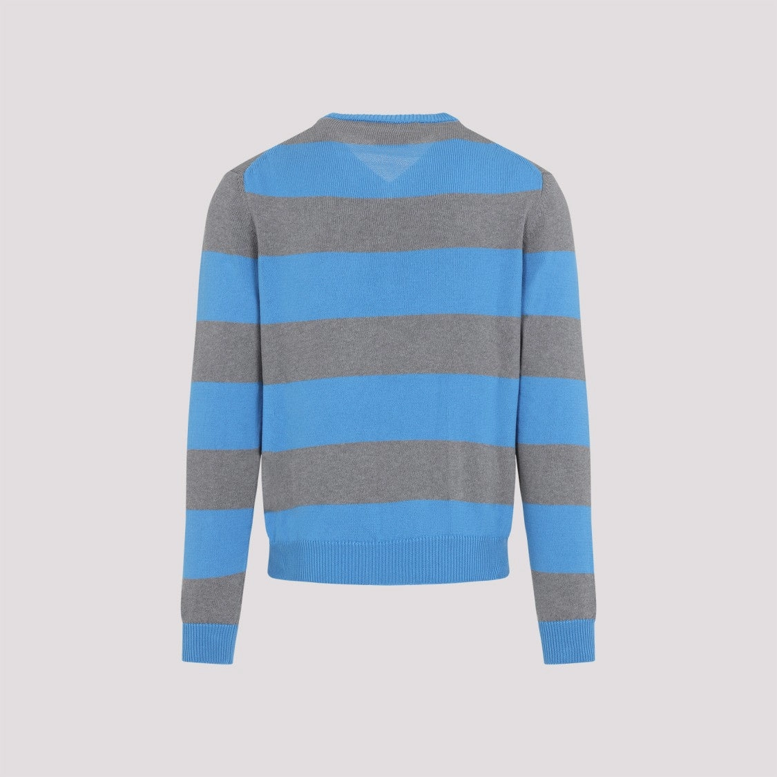 Light Blue Cotton V-Neck Sweater