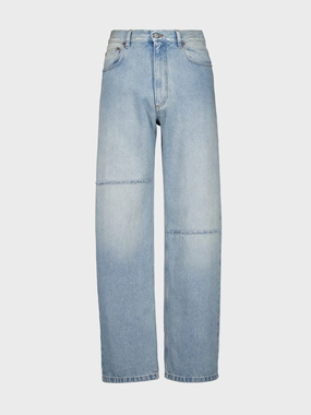 Light Blue High-Waisted Denim Trousers Bottoms Mens - cheap mens shorts online
