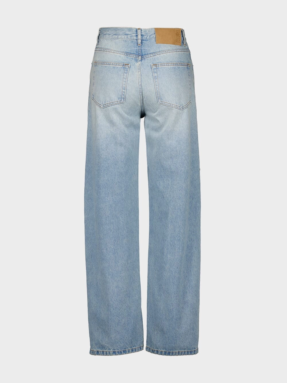 Light Blue High-Waisted Denim Trousers
