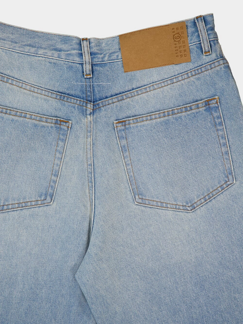 Light Blue High-Waisted Denim Trousers