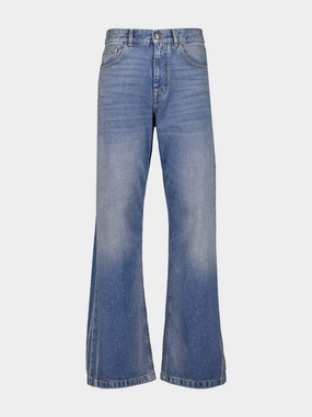 Light Blue Lasered Logo Denim Pants Bottoms Mens - cheap mens shorts online