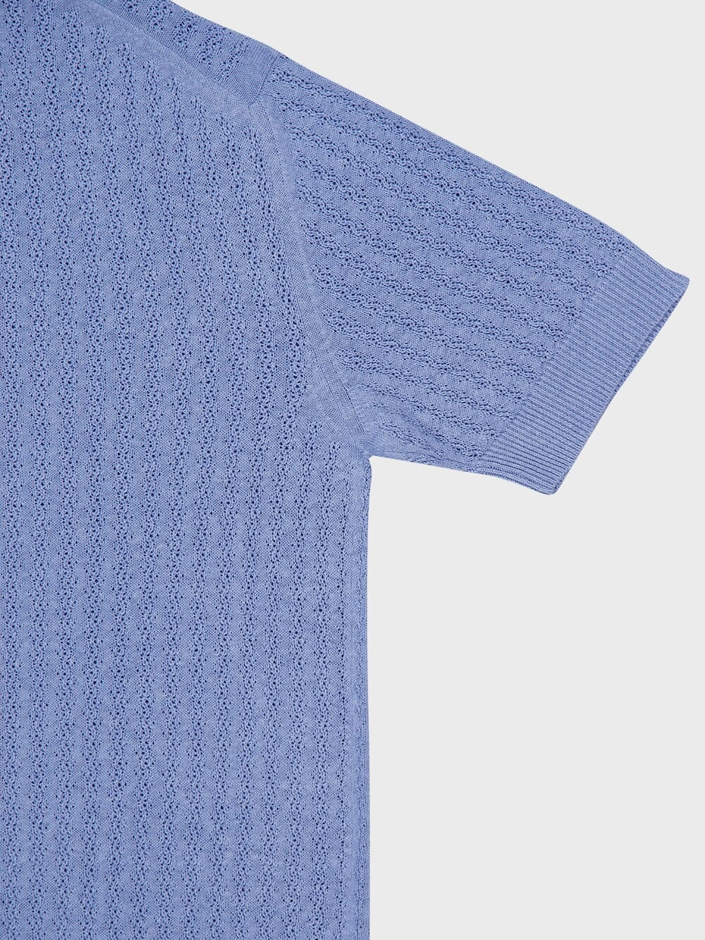 Light Blue Linen Polo Shirt