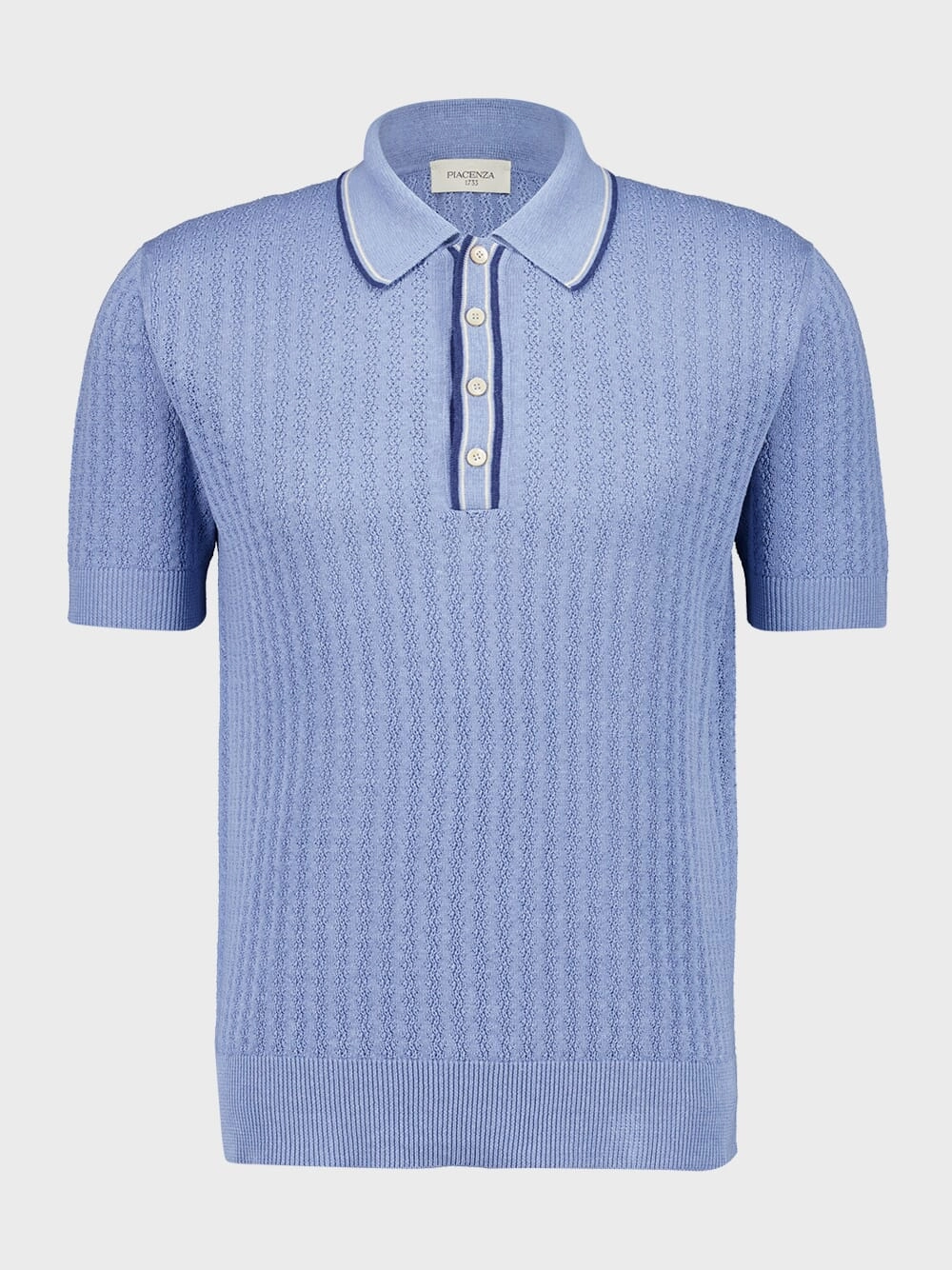 Light Blue Linen Polo Shirt Tops Mens - men's t-shirts outlet