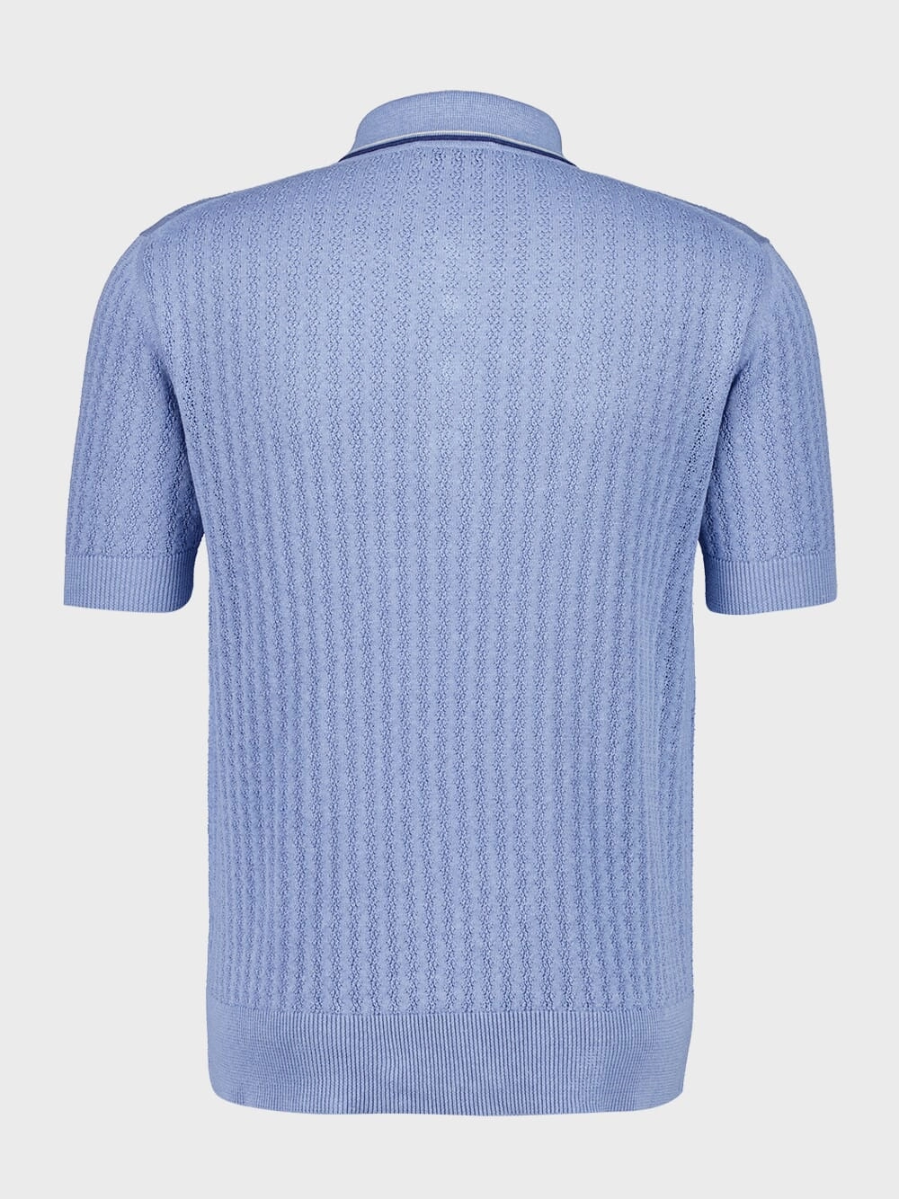 Light Blue Linen Polo Shirt