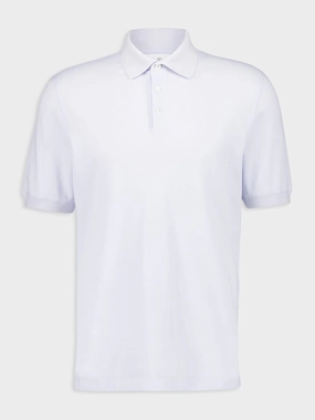 Light Blue Short-Sleeved Cotton Polo Shirt Tops Mens - men's t-shirts outlet