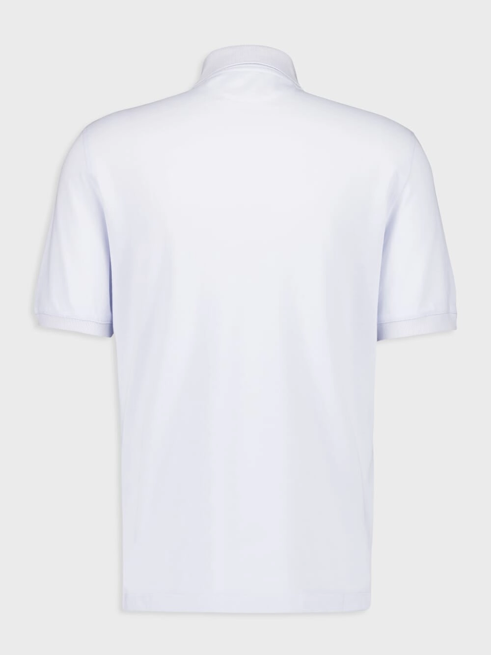 Light Blue Short-Sleeved Cotton Polo Shirt