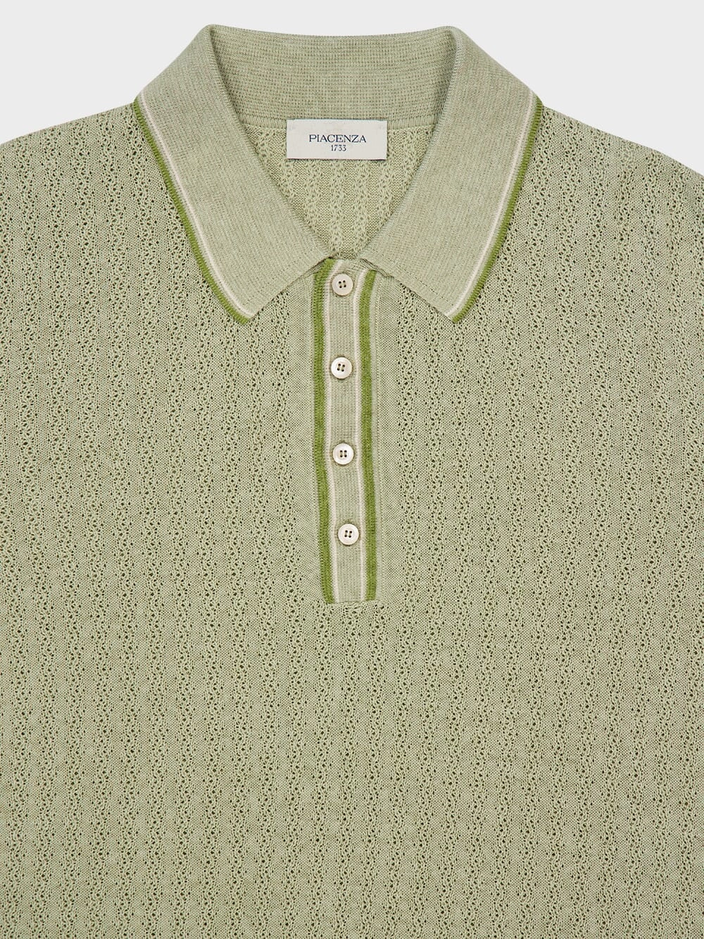 Light Green Linen Polo Shirt