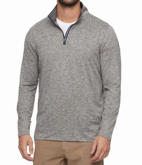 Lightweight Performance 1/4 Zip Sweater In Grey Heather knit sweaters cheap