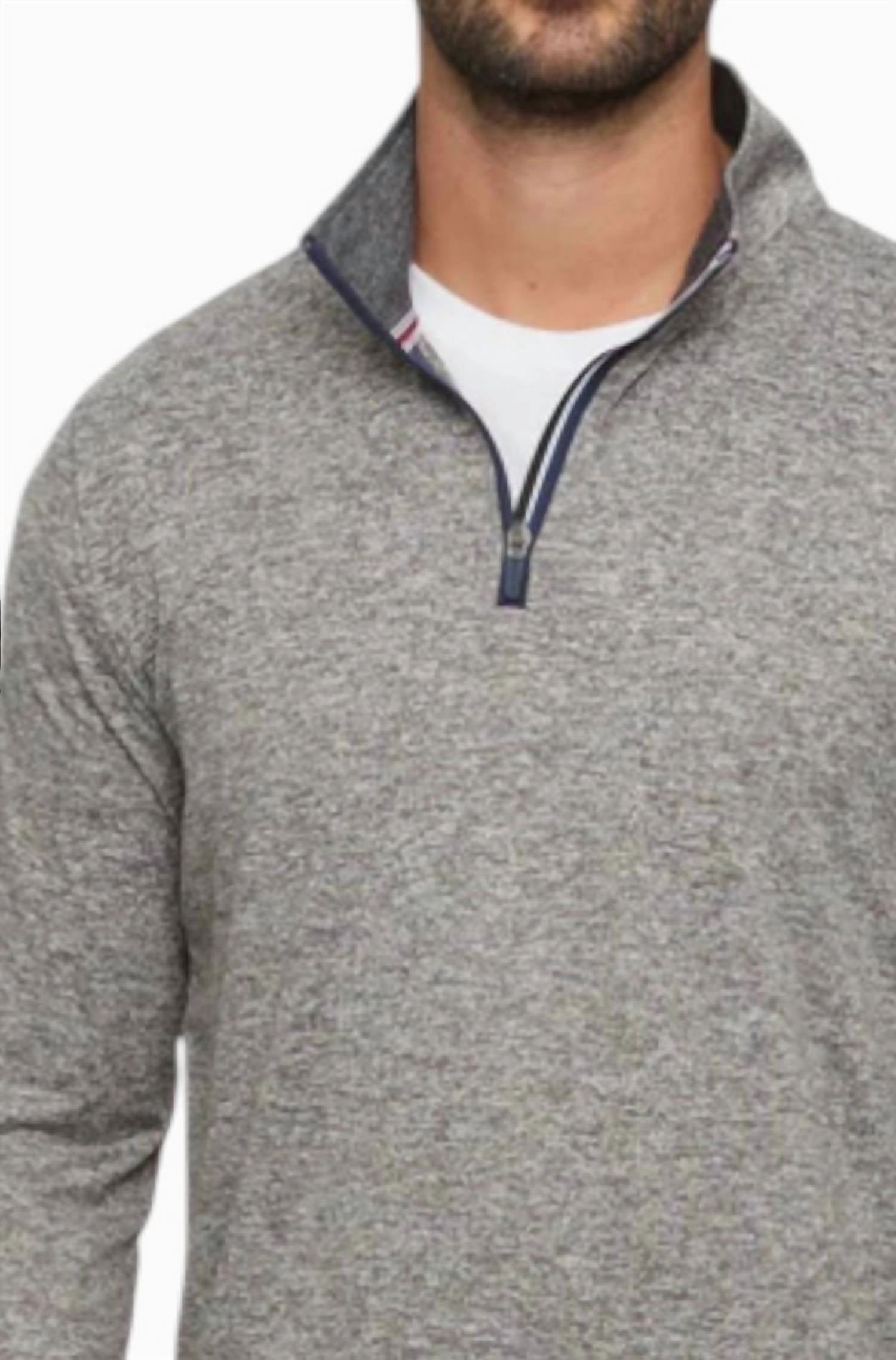 Lightweight Performance 1/4 Zip Sweater In Grey Heather
