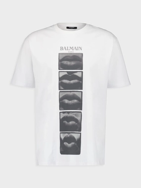 Lips Print T-Shirt Tops Mens - flannel shirts